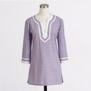 J Crew factory printed Poplin in tunic top #E9413
